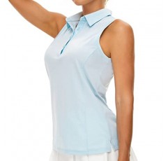 Casei 여성용 민소매 골프 폴로 셔츠 UPF 50+ 퀵 드라이 칼라 폴로 셔츠 운동 탱크 탑 셔츠