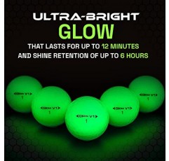 GlowGear Golf - GlowV1 글로우 골프 공 충전기 라이트 팩, 야광 골프 공 리필 포함, 충전식 라이트 업 골프 공, 여성 및 남성용 골프 액세서리, AA 배터리 4개 포함