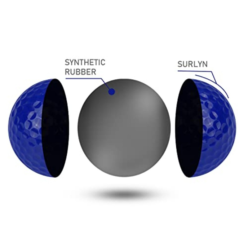 KOFULL 골프 공 - 컬러 미니어처 골프 공 12개, 초보자 뒷마당 실내 실외 훈련을 위한 미니 골프 공, 골퍼를 위한 골프 선물