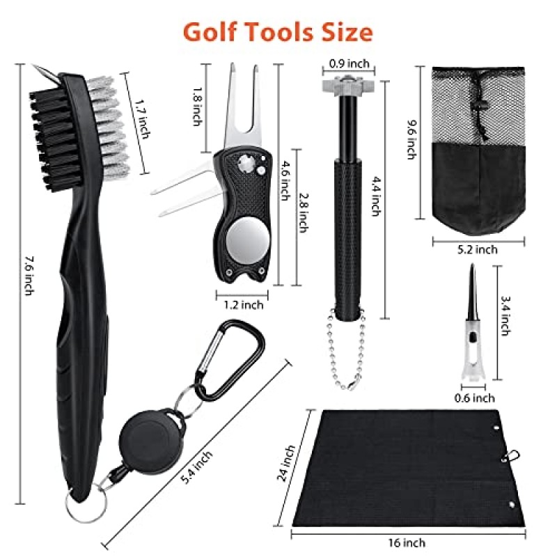 Smaurycoia 골프 클럽 브러시 그루브 클리너 도구, 골프 클럽 그루브 클리너 액세서리 세트, 골프 그루브 청소 도구 골프 신발/골프 클럽/골프/골프 그루브/골프 아이언을 위한 남성과 여성을 위한 훌륭한 선물