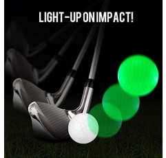 ILYSPORT 글로우 골프 공, Led 라이트 업 나이트 골프 공은 어둠 속에서 빛납니다