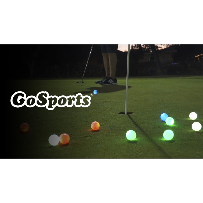 GoSports 조명 LED 골프 공 12팩 - 10분 타이머로 충격 활성화