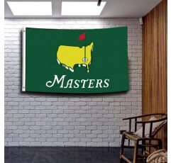 대학 기숙사 맨 케이브용 Kasflag Masters 플래그 골프 배너 플래그 태피스트리(3x5피트, 헤비 듀티, 150D 폴리에스테르)