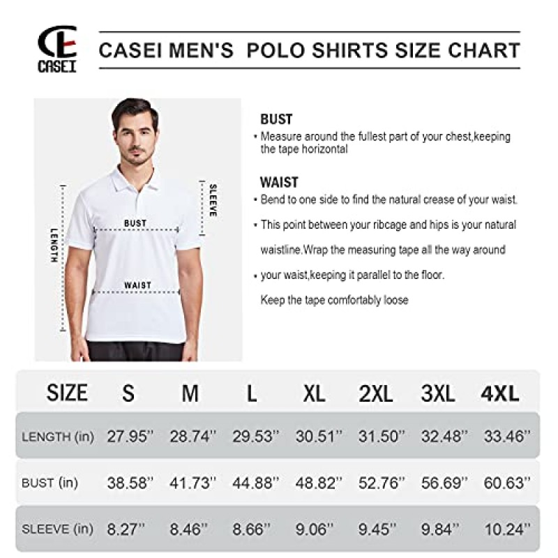 Casei 남성용 폴로 셔츠 반팔 티셔츠 빠른 건조 성능 전술 셔츠 수분 흡수 골프 셔츠