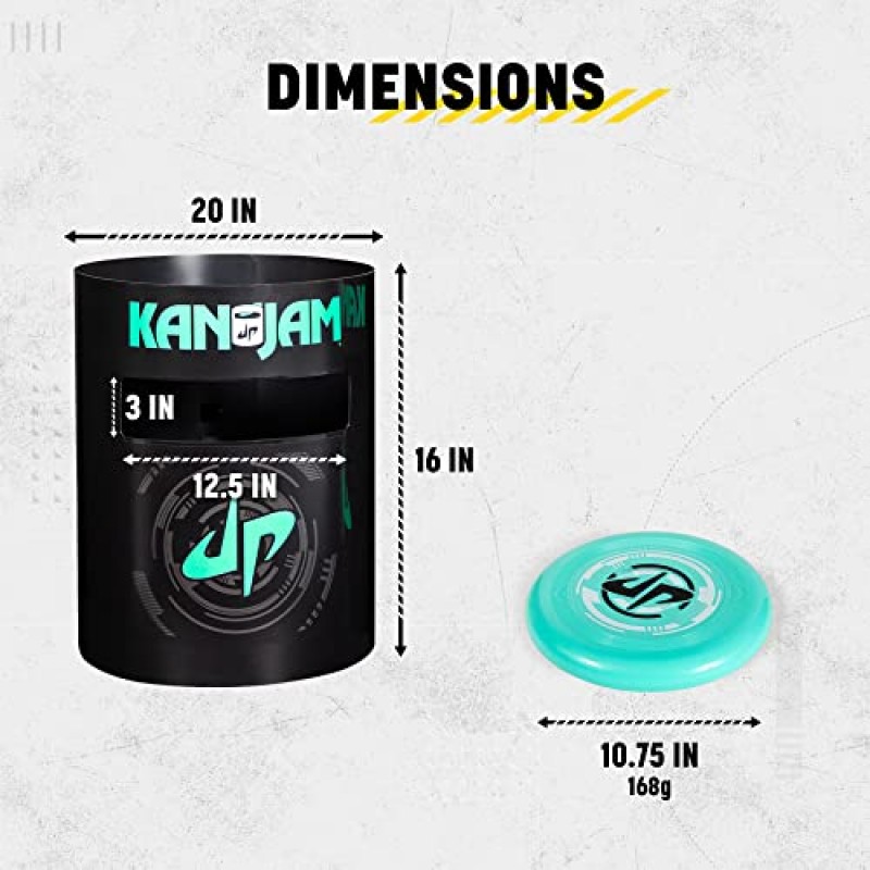 Kan Jam 오리지널 디스크 던지기 게임(디스크 골프 바스켓 리트리버 2개 및 디스크 골프 디스크 1개 포함) - 야외 프리스비 골프, 미국 프리스비 슬램 게임, EPSN 및 Dude Perfect Designs