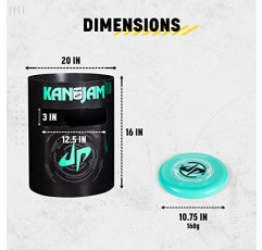 Kan Jam 오리지널 디스크 던지기 게임(디스크 골프 바스켓 리트리버 2개 및 디스크 골프 디스크 1개 포함) - 야외 프리스비 골프, 미국 프리스비 슬램 게임, EPSN 및 Dude Perfect Designs