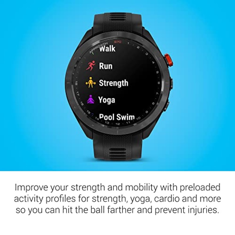 Garmin Approach S70, 47mm, 프리미엄 GPS 골프 시계, 블랙