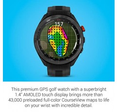 Garmin Approach S70, 47mm, 프리미엄 GPS 골프 시계, 블랙