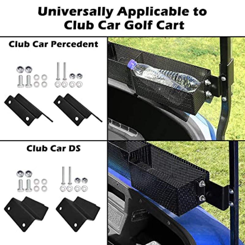 MOSNAI 골프 카트 전면 내부 바구니 대시 보관함/EZGO TXT & RXV, Club Car DS & Precedent 골프 카트 내부 보관 유틸리티 및 내구성 바구니용 트레이 정리함