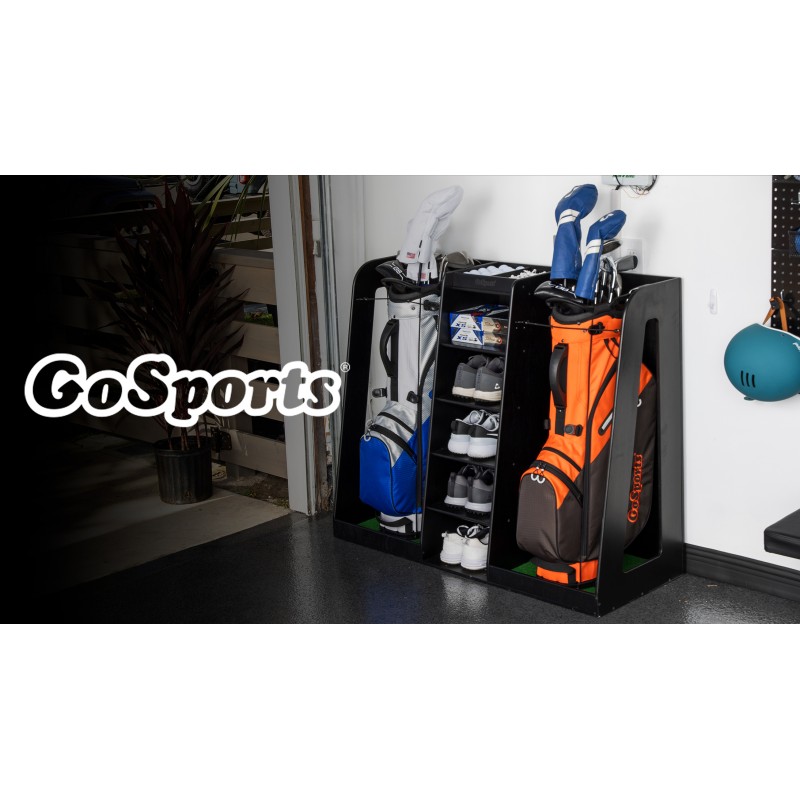 GoSports 프리미엄 목재 골프 가방 정리함 및 보관함 - 스타일 선택