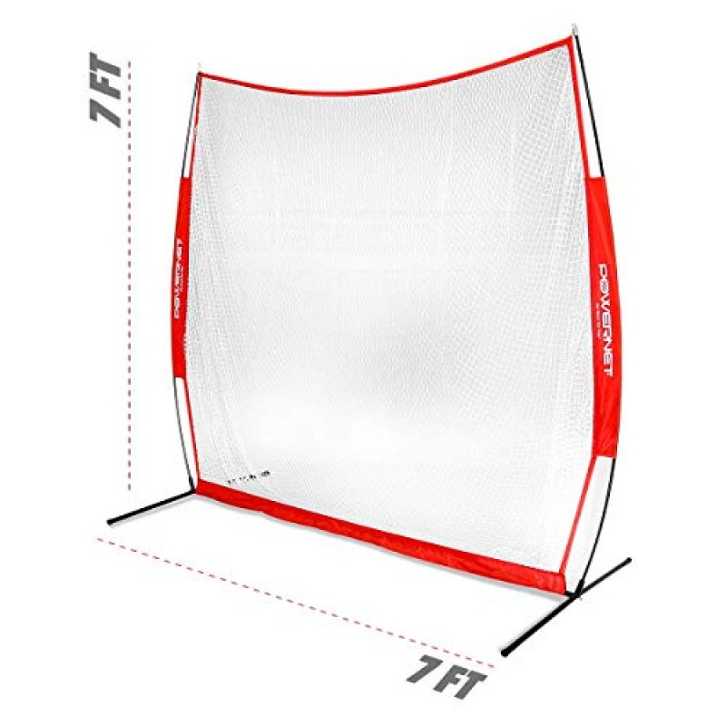 파워넷 골프넷 | 나무 또는 아이언으로 드라이브, 칩 작업 | 큰 타격면 | 휴대용 연습장 | 실내 또는 실외 | 2가지 크기(7피트 x 7피트)