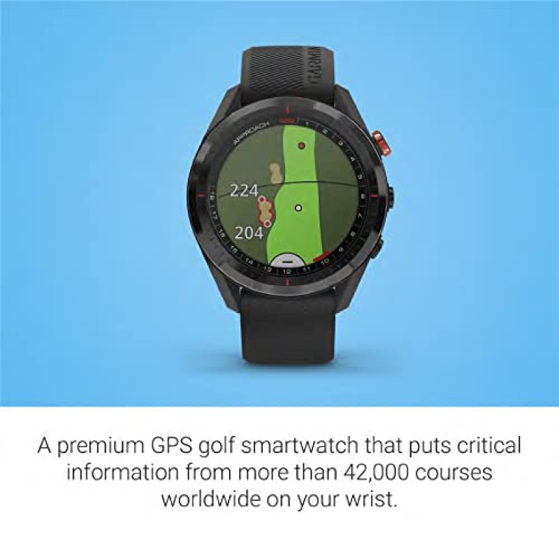 Garmin Approach S62, 프리미엄 골프 GPS 시계, 가상 캐디 내장