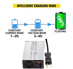 VEVOR 골프 카트 배터리 충전기 36V 클럽 차량용 충전기 18A 골프 카트 전기 충전기 펼쳐진 플러그/LED 클럽 차량용 배터리 충전기 Ez Go Yamaha용 알루미늄 쉘 전원 현명한 골프 카트 배터리 충전기