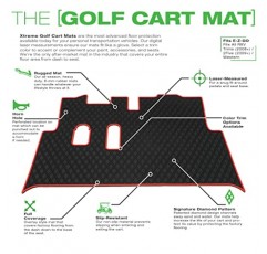 Xtreme 매트 EZGO RXV 골프 카트 매트, 풀 커버리지 골프 카트 바닥 라이너 매트 - EZGO RXV(2008-2022) 및 2Five(2009+)에만 적합