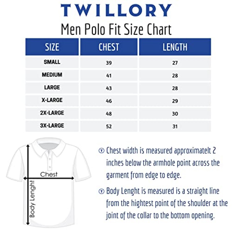 트윌리 퀵드라이 퍼포먼스 남성용 폴로 셔츠 반소매 테일러드 핏 칼라 셔츠