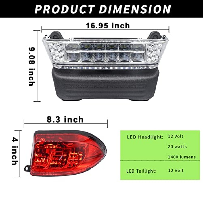 드라이브 업 클럽 카 선례 LED 헤드 라이트 및 미등 어셈블리 2004-2008.5 선례 전기 골프 카트 102524801,1025290-01