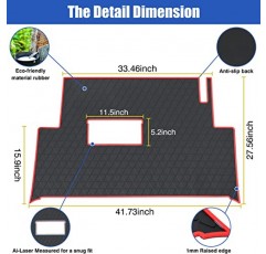 EZGO TXT Clubcar Yamha iCon용 iLSKW 골프 카트 바닥 매트 | 풀 커버리지 바닥 매트 라이너 | 천연고무 미끄럼방지