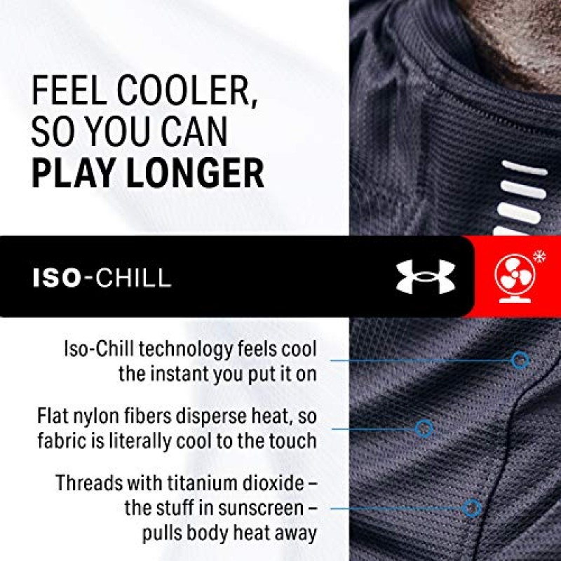 Under Armour 남성 Iso-chill 브러시 라인 긴팔 티셔츠