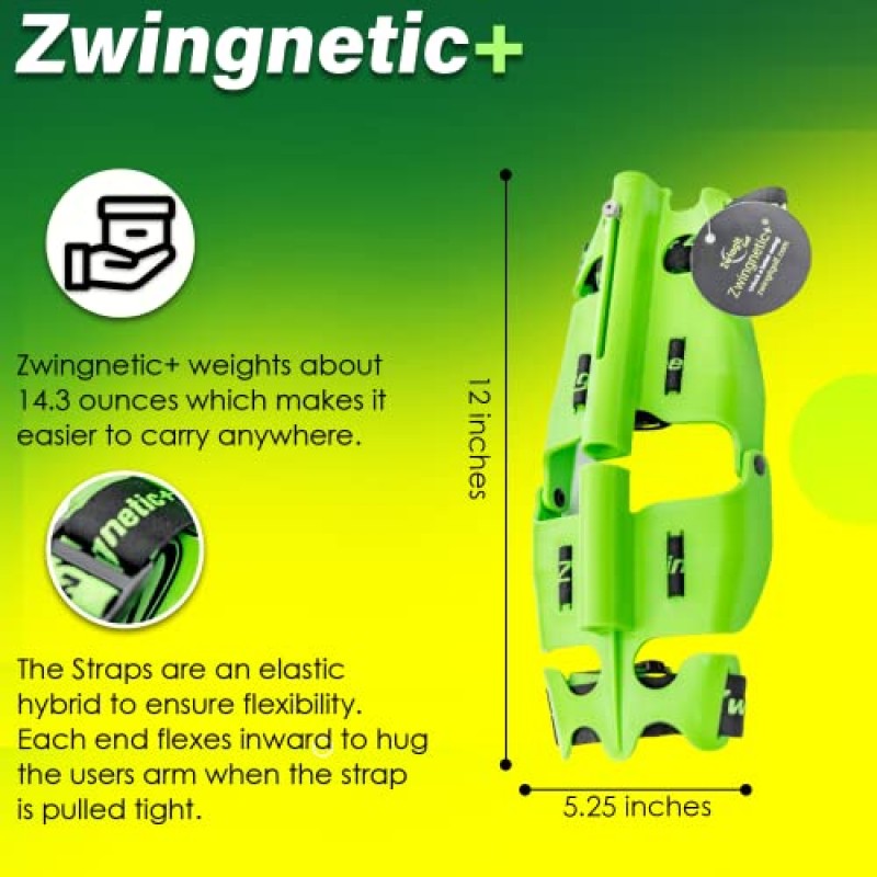 Zwingit Golf Zwingnetic+ 골프 스윙 트레이너/훈련 보조 장치는 성인 남성과 여성의 테이크어웨이, 타이밍, 전환 및 임팩트 위치를 향상시킵니다.