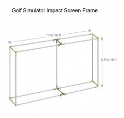 TheTerakart 골프 임팩트 스크린 - 25mm 프레임 코너, 시뮬레이터 프로젝션 HD 스크린을 사용하는 DIY 평면 자립형 실내 프레임 - 기둥은 포함되지 않음