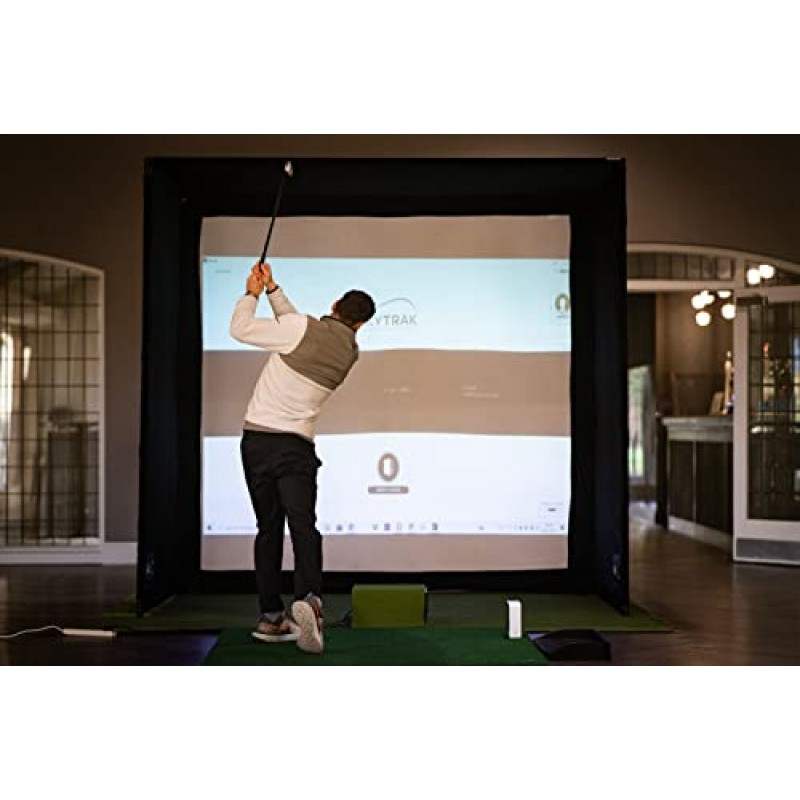 GolfBays 골프 시뮬레이터 인클로저, 6가지 크기, 가정용 및 상업용 실내 골프 시뮬레이터, HD 임팩트 스크린 포함, 모든 골프 실행 모니터와 함께 사용하기에 적합