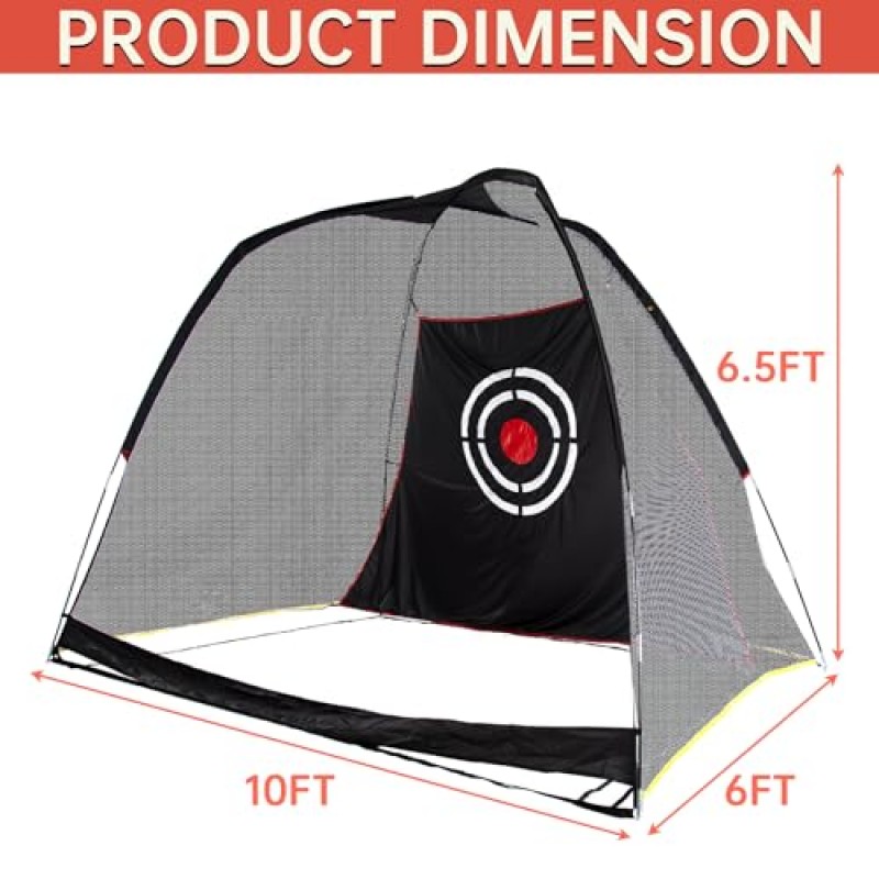 ANDGOAL 뒷마당 운전을 위한 더 많은 스타일의 골프 네트, 캐리 백이 있는 휴대용 골프 케이지 네트, 실내 옥외 차고용 골프 타격 훈련 보조 그물