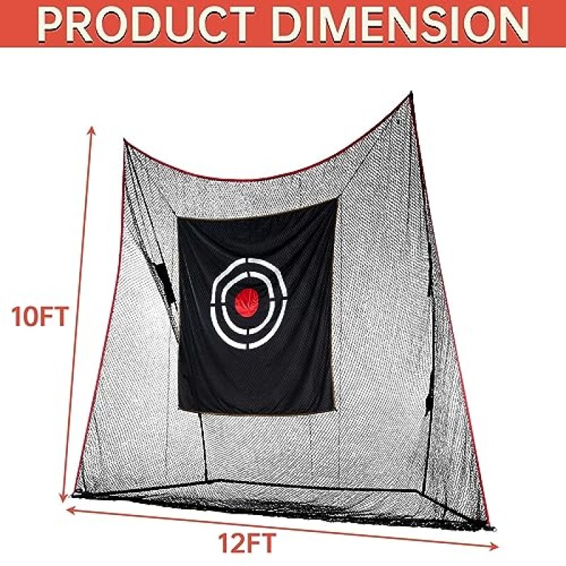 ANDGOAL 골프 훈련 보조 그물, 뒷마당, 실내 실외용 프리미엄 골프 타격 그물, 타격 기술 향상