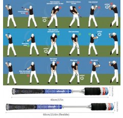 Wosofe 골프 스윙 트레이너 자동 스프링 후퇴 미끄럼 방지 그립 속도 무게 구성 액세서리 보조 교정 강도 그립 사운드 리듬 릴리스 스윙 연습 실내 실외