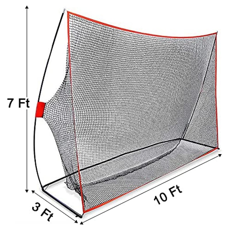 axGear 실내/실외 휴대용 골프 연습 네트 10 FT x 7 FT 드라이빙 레인지 골프 훈련 네트