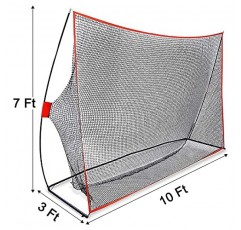 axGear 실내/실외 휴대용 골프 연습 네트 10 FT x 7 FT 드라이빙 레인지 골프 훈련 네트