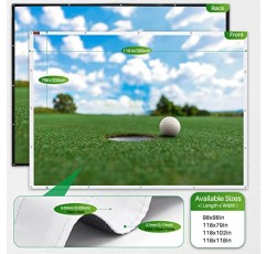 골프 훈련용 METGID 골프 시뮬레이터 임팩트 스크린, 가족용 실내 시리즈 118 x 79인치