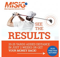 Misig 골프 스윙 훈련 보조기구, 골프 스윙 트레이너 도구, 실내/실외 골프 스트레칭 장치에 적합한 근력, 리듬, 유연성, 템포 및 균형을 위한 연습 워밍업 스틱