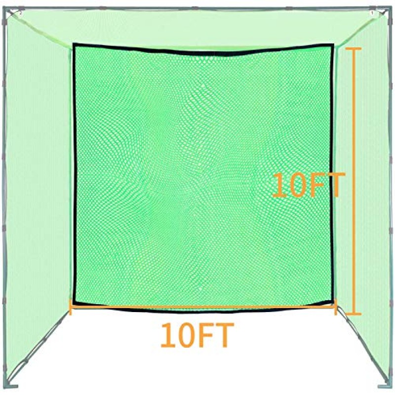 골프 케이지 네트 10x10x10FT 및 골프 교체용 네트 피스 10x10FT 번들 | 교체용 네트 피스가 포함된 헤비듀티 골프 케이지 네트