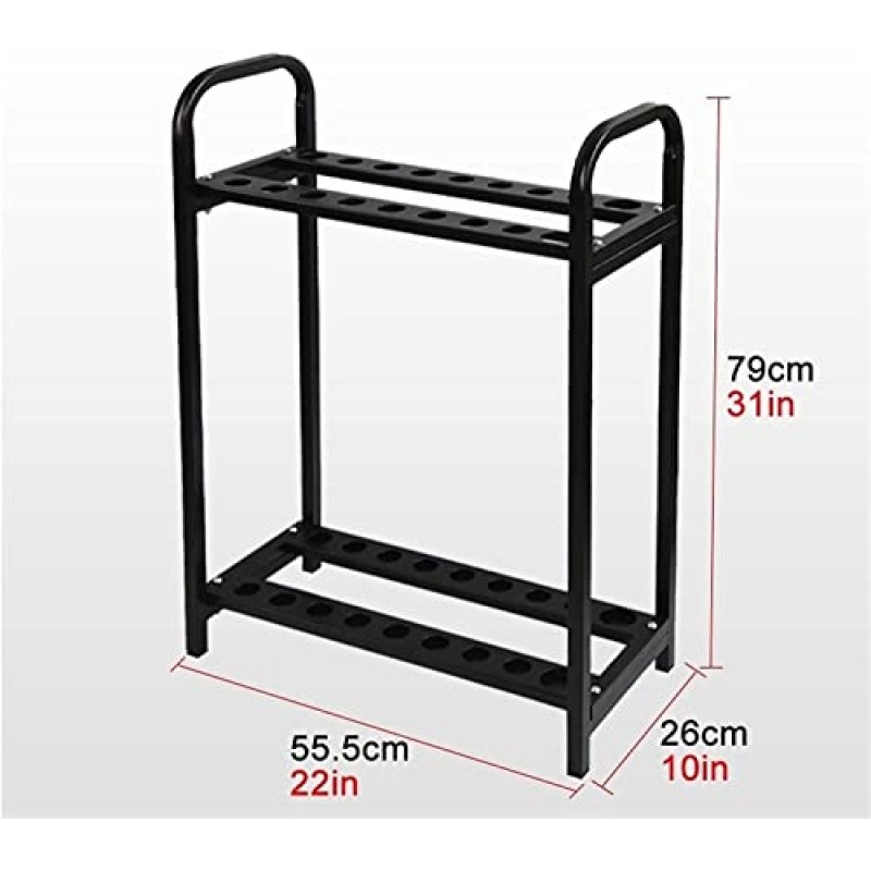 차고용 Scpantkend 골프 클럽 디스플레이 랙, 금속 골프 퍼터 선반 주최자 스탠드 18 슬롯 홀더, 검정색, 실내/실외