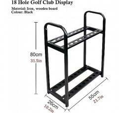 EXOGUN Metal 18 홀 골프 클럽 오거나이저 랙, 블랙 플로어스탠딩 골프 클럽 디스플레이 스탠드 홀더, 골프 연습장 클럽용