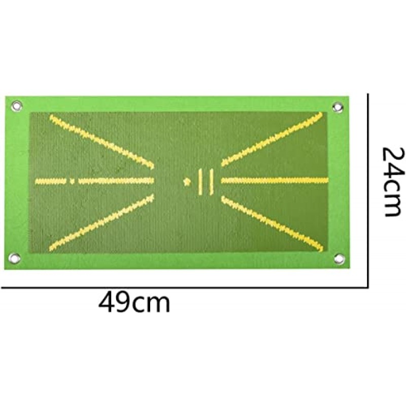 스윙 감지를 위한 골프 훈련 매트, 스윙 감지 타격 미니 골프 연습 훈련, 골프 공 3개가 포함된 홈 오피스 야외용 휴대용 골프 훈련 잔디 매트 선물
