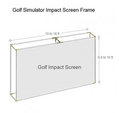 TheTerakart 골프 임팩트 스크린 - 평면 자립형 실내 프레임 코너, 1인치 프레임 코너, 시뮬레이터 프로젝션 HD 스크린