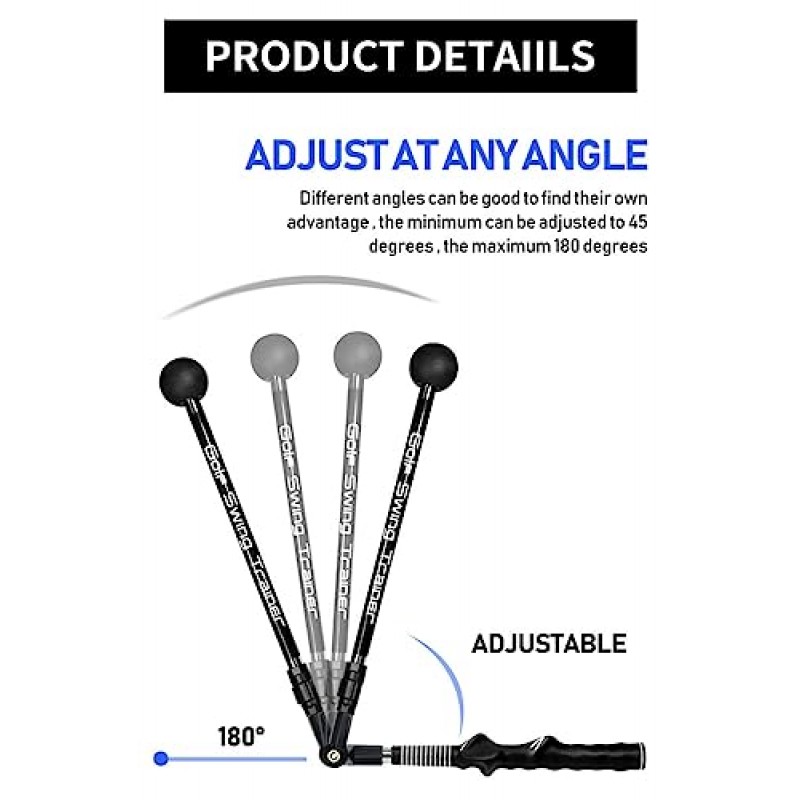 HOSAIR 골프 교정기 접이식 동작 교정기 텔레스코픽 스윙로드 보조 장치 골프 훈련 장비, 골프 스윙 트레이너 보조, 야외 골프 선물용 스윙 평면 교정기