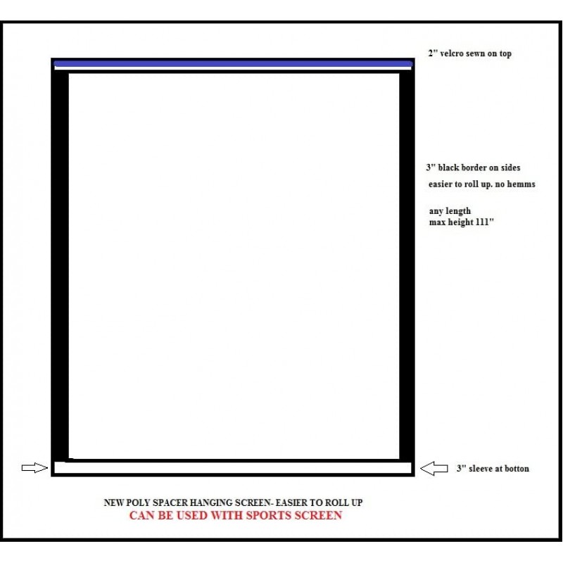 골프 임팩트 스크린 폴리 블렌드-골프 시뮬레이터용 행잉-삼중 감김(120 x 108)