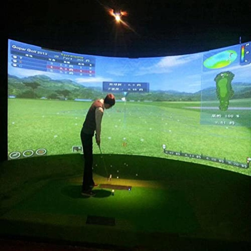 QCHIAN 골프 시뮬레이터 임팩트 스크린 디스플레이, 휴대용 프로젝터 스크린 반사 직물 천, 골프 훈련용 골프 공 프로젝션 스크린(118