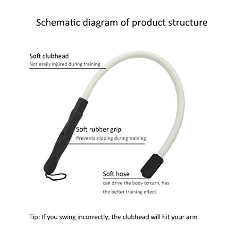 NDNCZDHC 소프트 스윙 스틱 트레이너, 실내 실외 접이식 고무 골프 스윙 스틱 훈련 보조 장치, 실내 실외 골프