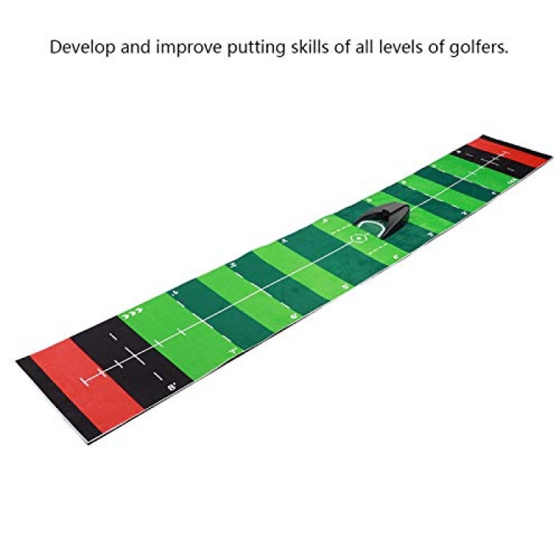 DAUERHAFT 골프 스윙 매트, 내구성이 안정적이고 안정적인 기술 개발 휴대용 크기 PP 소재 쉽게 굴릴 수 있는 밝은 색상 골프 연습용 골프 연습 매트