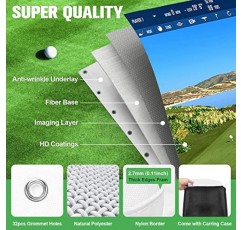 골프 훈련용 NATBEESY 골프 시뮬레이터 임팩트 스크린, 실내 골프 임팩트 스크린, 32개 그로밋 구멍이 함께 제공됩니다.