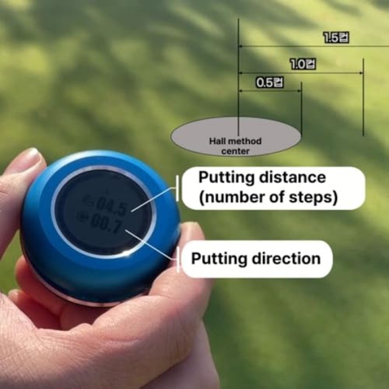 ARCADDY 디지털 골프 퍼팅 그린 리더-휴대용 퍼팅 조준점 브레이크 포인트 보조-실시간 풍속 방향 표시