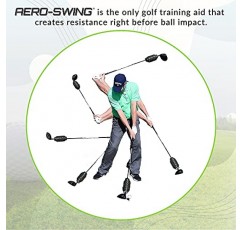 AERO-SWING 성인 그립 골프 스윙 템포 트레이너 보조 및 골프 속도 속도 훈련 골프 스윙 연습 장비 도구