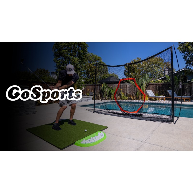 GoSports 골프 연습 타격 네트 - 거대한 10피트 x 7피트 또는 7피트 x 7피트 네트 중에서 선택 - 실내 또는 실외 사용을 위한 개인 골프 연습장 - 골퍼를 위해 골퍼가 설계