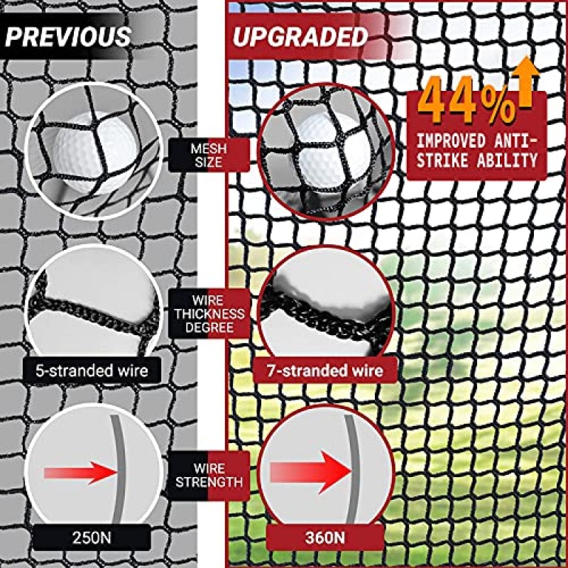 골프 네트 번들 골프 연습 네트 10x7피트(골프 치핑 네트 포함) 골프 타격 매트 및 골프 공은 뒷마당 운전 실내 실외용 휴대용 가방에 포장됨