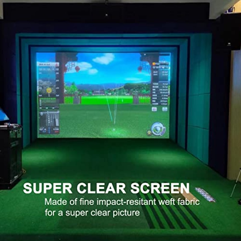 Obokidlyamor 실내 골프 시뮬레이터 임팩트 스크린, 골프 훈련용 골프 시뮬레이터 프로젝션 스크린; 실내 골프 공 임팩트 스크린 디스플레이 프로젝터