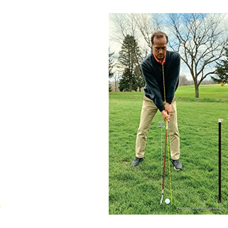 샤프트 린 정렬 보조기 [USGA 승인] 골프 스윙 트레이너 보조기, 더 많은 백스핀과 거리를 위한 골프 퍼팅 훈련 보조기
