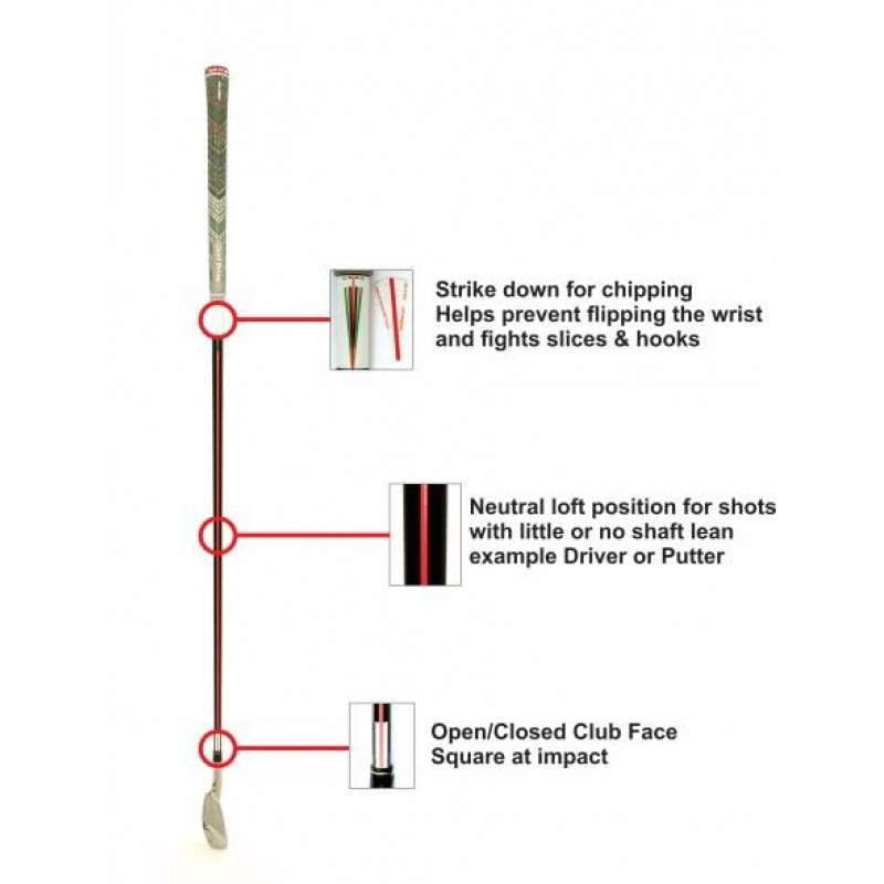 샤프트 린 정렬 보조기 [USGA 승인] 골프 스윙 트레이너 보조기, 더 많은 백스핀과 거리를 위한 골프 퍼팅 훈련 보조기